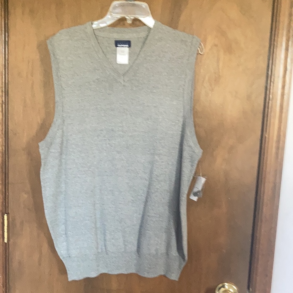 Basic editions heathered gray pullover lightweight sweater vest - Picture 11 of 16